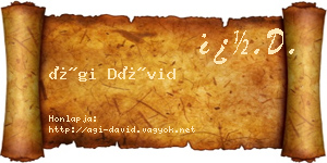 Ági Dávid névjegykártya