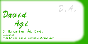 david agi business card